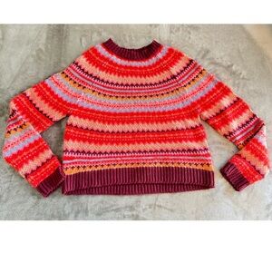 American Eagle Outfitters Multicolor Striped Crew Neck Sweater